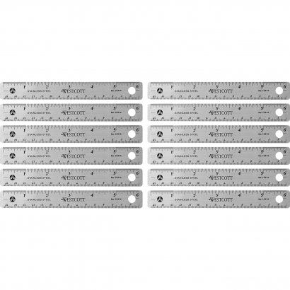 Westcott Stainless Steel Rulers 10414BX