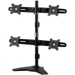 Amer Mounts Stand Based Quad Monitor Mount. Up to 24", 17.6lb monitors AMR4S