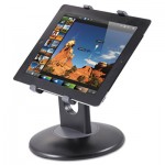 Kantek Stand for 7" to 10" Tablets, Swivel Base, Plastic, Black KTKTS710