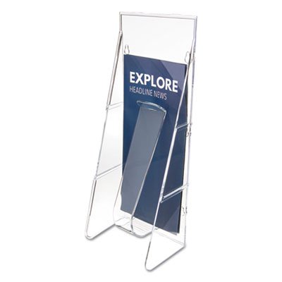 deflecto Stand Tall Literature Holder, 4 9/16w x 3 1/4d x 11 7/8h, Clear DEF55601