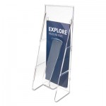 deflecto Stand Tall Literature Holder, 4 9/16w x 3 1/4d x 11 7/8h, Clear DEF55601