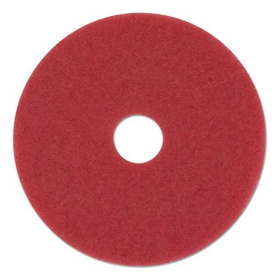 PAD 4012 RED Standard 12" Diameter Buffing Floor Pads, Red, 5/Carton BWK4012RED