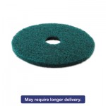 PAD 4013 GRE Standard 13-Inch Diameter Heavy-Duty Scrubbing Floor Pads, Green BWK4013GRE