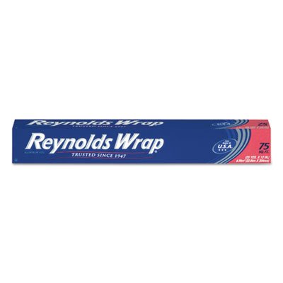 Reynolds Wrap PAC F28015 Standard Aluminum Foil Roll, 12" x 75 ft, Silver, 35/Carton RFPF28015CT