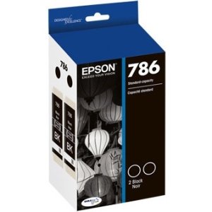 786 Standard-Capacity Black Dual Pack Ink Cartridges T786120-D2