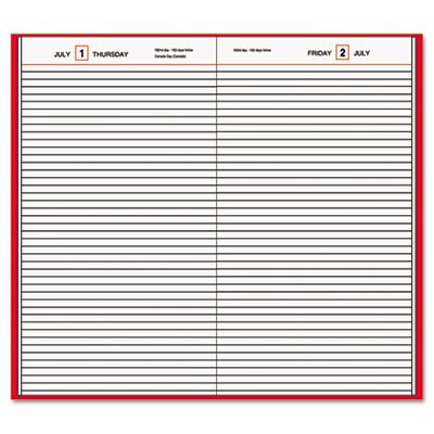 At-A-Glance Standard Diary Daily Diary, Recycled, Red, 7 11/16 x 12 1/8, 2016 AAGSD37613