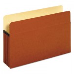 Pendaflex Standard Expanding File Pockets, 3.5" Expansion, Legal Size, Red Fiber, 25/Box PFX1526EOX