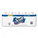 Scott KCC 20032 Standard Roll Bathroom Tissue, Septic Safe, 1-Ply, White, 20/Pack, 2 Packs/Carton KCC20032CT