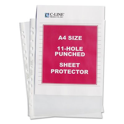 C-Line Standard Weight Poly Sheet Protector, Clear, 2", 11 3/4 x 8 1/4, 50/BX CLI08037