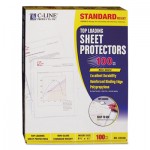 C-Line Standard Weight Polypropylene Sheet Protector, Non-Glare, 2", 11 x 8 1/2, 100/BX CLI62048