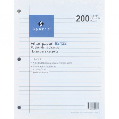 Sparco Standard White Filler Paper 82122