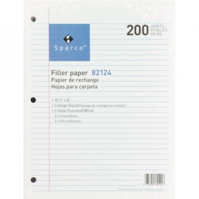 Sparco Standard White Filler Paper 82124