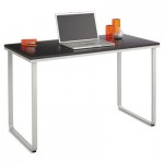 Safco Steel Desk, 47.25" x 24" x 28.75", Black/Silver SAF1943BLSL