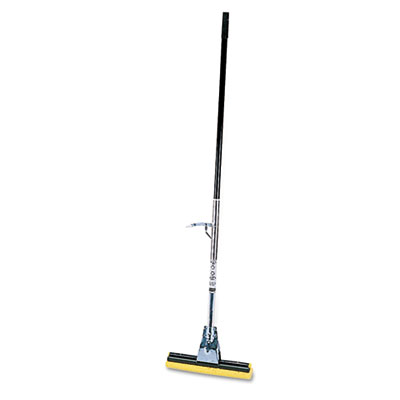 Rubbermaid Commercial FG643500BRNZ Steel Roller Sponge Mop, Bronze Handle w/12" Wide Yellow Sponge RCP6435BZE