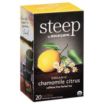 steep Tea, Chamomile Citrus Herbal, 1 oz Tea Bag, 20/Box BTC17707
