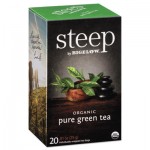 steep Tea, Pure Green, 0.91 oz Tea Bag, 20/Box BTC17703