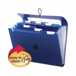 Smead Step Index Organizer, 12 Sections, 1/6-Cut Tab, Letter Size, Navy SMD70902