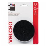 Velcro Sticky-Back Hook and Loop Fastener Tape with Dispenser, 3/4 x 5 ft. Roll, Black VEK90086