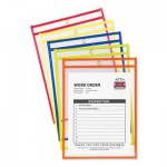 C-Line Stitched Shop Ticket Holders, Neon, Assorted 5 Colors, 75", 9 x 12, 10/Pack CLI43920