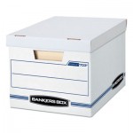 Bankers Box STOR/FILE Basic-Duty Storage Boxes, Letter/Legal Files, 12" x 16.25" x 10.5", White, 20