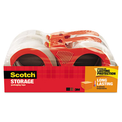 Scotch Storage Tape, 1.88" x 38.2yds, 3" Core, Clear, 4 Rolls/Pack MMM3650S4RD