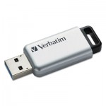 Verbatim Store 'n' Go Secure Pro USB Flash Drive with AES 256 Encryption, 64 GB, Silver VER98666