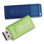 Verbatim Store 'n' Go USB Flash Drive, 64 GB, Assorted Colors, 2/Pack VER99812