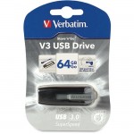 Verbatim Store 'n' Go V3 USB 3.0 Drive - 64GB Black/Gray 49174