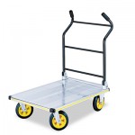 Safco Stow-Away Platform Truck, 1,000 lb Capacity, 24 x 39 x 40, Aluminum/Black SAF4053NC