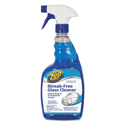 Zep Commercial Streak-Free Glass Cleaner, Pleasant Scent, 32 oz Spray Bottle ZPEZU112032EA