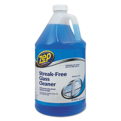 Zep Commercial Streak-Free Glass Cleaner, Pleasant Scent, 1 gal Bottle ZPEZU1120128EA