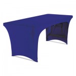 Stretch-Fabric Table Cover, Polyester/Spandex, 30" x 72", Blue ICE16546
