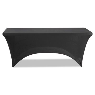 Iceberg Stretch-Fabric Table Cover, Polyester/Spandex, 30" x 72", Black ICE16521