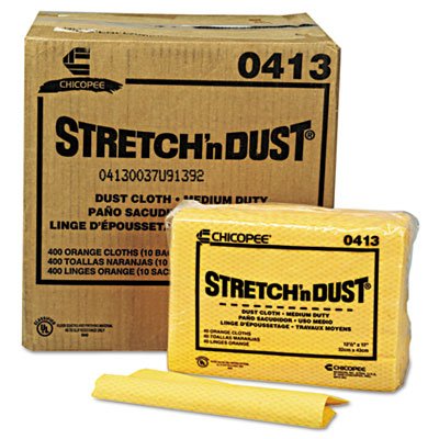 CHI 0413 Stretch 'n Dust Cloths, 12 3/5 x 17, Yellow, 400/Carton CHI0413
