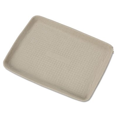 Chinet HUH20815 StrongHolder Molded Fiber Food Trays, 9 x 12 x 1, Beige, Rectangular, 250/Carton HUH20815