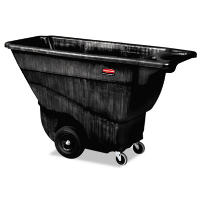 Rubbermaid Commercial FG9T1400BLA Structural Foam Tilt Truck, Rectangular, 850 lb Capacity, Black RCP9T14BLA