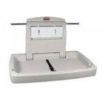Rubbermaid Commercial FG781888LPLAT Sturdy Station 2 Baby Changing Table, 33.5 x 21.5, Platinum RCP781888