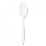 Dart Style Setter Mediumweight Plastic Teaspoons, White, 1000/Carton DCCS6BW