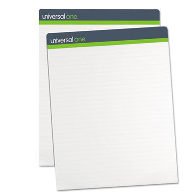 UNV45602 Sugarcane Based Easel Pads, 1 Inch Rule, 27 x 34, White, 50 Sheets, 2/Pack UNV45602