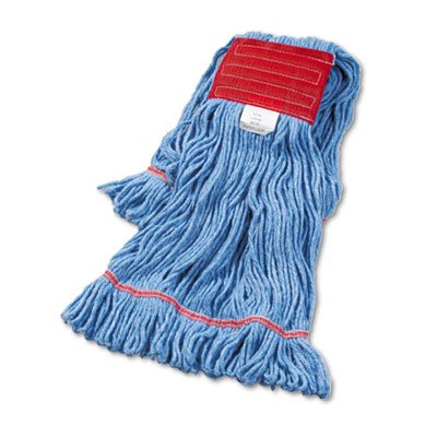 503BL Super Loop Wet Mop Head, Cotton/Synthetic, Large Size, Blue BWK503BLEA