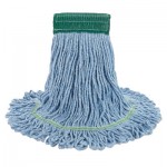 UNS 502BL Super Loop Wet Mop Head, Cotton/Synthetic, Medium Size, Blue, 12/Carton BWK502BLCT