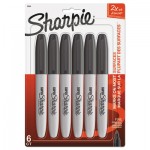 Sharpie Super Permanent Marker, Fine Bullet Tip, Black, 6/Pack SAN33666PP