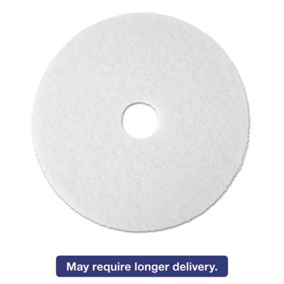 Super Polish Floor Pad 4100, 13", White, 5/Carton MMM08477