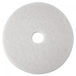 3M Super Polish Floor Pads 4100, 27" Diameter, White, 5/Carton MMM20313