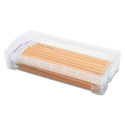 Advantus Super Stacker Pencil Box, Clear, 8 1/4 x 3 3/4 x 1 1/2 AVT40309