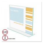 deflecto Superior Image Premium Green Edge Sign Holder, Acrylic, 11 x 8 1/2, Clear DEF5991890