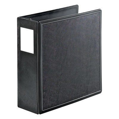 SuperLife Easy Open Locking Slant-D Ring Binder, 4" Cap, 11 x 8 1/2, Black CRD14042