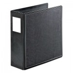 SuperLife Easy Open Locking Slant-D Ring Binder, 4" Cap, 11 x 8 1/2, Black CRD14042