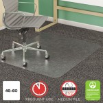 deflecto SuperMat Frequent Use Chair Mat, Medium Pile Carpet, Beveled, 46 x 60, Clear DEFCM14443F