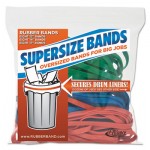 Alliance SuperSz. Rubber Bands, 12" Red, 14" Green, 17" Blue, 1/4"w, 24/Pack ALL08997
